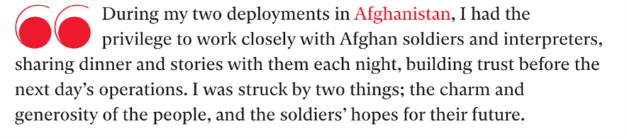 Mike Crofts deployment in Afgansistan